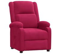 Fauteuil inclinable rouge bordeaux velours Rouge G