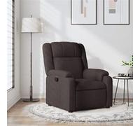 Fauteuil Inclinable, Chaise avec Repose-pieds, Siège avec Dossier et Accoudoirs, Meuble de Salle de Séjour, Moderne, Marron Foncé Tissu