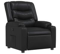 vidaXL Fauteuil réglable en similicuir noir G