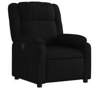 vidaXL Fauteuil inclinable tissu noir moderne avec repose-pieds, dossier et accoudoirs