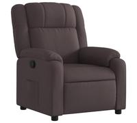 vidaXL Fauteuil Inclinable, Chaise avec Repose-Pieds, Siège avec Dossier et Accoudoirs, Meuble de Salle de Séjour, Moderne, Marron Foncé Tissu