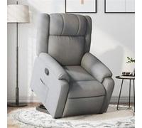 vidaXL Fauteuil inclinable 3205202 – Massage électrique, dossier/repose-pied réglables, gris foncé