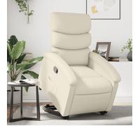 vidaXL Fauteuil inclinable Crème Similicuir