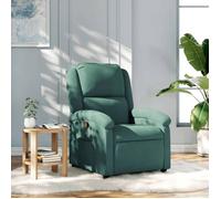vidaXL Fauteuil inclinable 371799 – Chaise de relaxation velours vert foncé avec repose-pied
