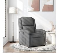 Vidaxl Fauteuil Inclinable Gris Foncé Tissu Gris