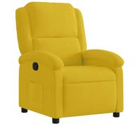 vidaXL Fauteuil inclinable – Chaise de relaxation avec dossier et repose-pied, moderne jaune velours