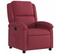 vidaXL Fauteuil Inclinable, Chaise de Relaxation avec Dossier et Repose-Pied, Siège Inclinable, Fauteuil TV de Salon, Moderne, Rouge Bordeaux Tissu