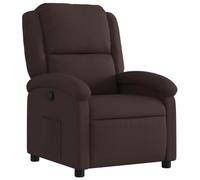 vidaXL Fauteuil Inclinable, Chaise de Relaxation avec Dossier et Repose-Pied, Siège Inclinable, Fauteuil TV de Salon, Moderne, Marron Foncé Tissu