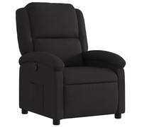 vidaXL Fauteuil Inclinable, Chaise de Relaxation avec Dossier et Repose-Pied, Siège Inclinable, Fauteuil TV de Salon, Moderne, Noir Tissu