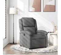 vidaXL Fauteuil inclinable en Tissu Gris foncé