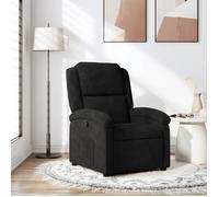 vidaXL Fauteuil inclinable 371803 – Chaise de relaxation avec dossier et repose-pied, velours noir