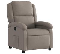 Vidaxl Fauteuil Inclinable Taupe Tissu Gris