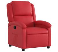 vidaXL Fauteuil Inclinable, Chaise de Relaxation avec Dossier et Repose-Pied, Siège Inclinable, Fauteuil TV de Salon, Moderne, Rouge Similicuir