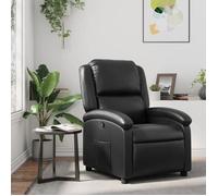 vidaXL Fauteuil inclinable 371775 – Dossier et repose-pied – Similicuir Noir