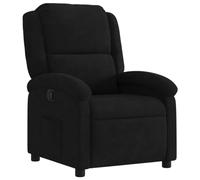 vidaXL Fauteuil inclinable 371803 – Chaise de relaxation avec dossier et repose-pied, velours noir