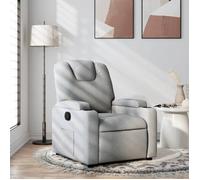 vidaXL Fauteuil inclinable 372365 – Dossier et accoudoirs rembourrés, moderne – Tissu gris clair