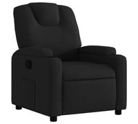 vidaXL Fauteuil inclinable Chaise de relaxation dossier et accoudoirs rembourrés tissu noir