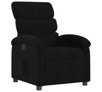 vidaXL Fauteuil Inclinable, Chaise de Relaxation avec Dossier, Siège avec Repose-Pied, Fauteuil TV de Salle de Séjour, Moderne, Noir Tissu