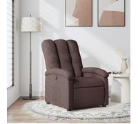Vidaxl Fauteuil Inclinable Marron Foncé Tissu Marron