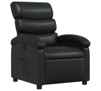 vidaXL Fauteuil Inclinable, Chaise de Relaxation avec Dossier, Siège avec Repose-pied, Fauteuil TV de Salon, Moderne, Noir 371713