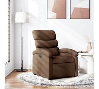 vidaXL Fauteuil inclinable – Chaise de relaxation réglable, repose-pied, tissu marron