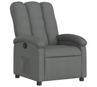 vidaXL Fauteuil Inclinable, Chaise de Relaxation avec Dossier, Siège avec Repose-pied, Fauteuil TV de Salon, Moderne, Gris 371728