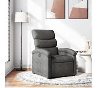 vidaXL Fauteuil inclinable 371690 – Tissu gris foncé avec dossier et repose-pied