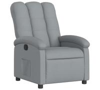 vidaXL Fauteuil Inclinable, Chaise de Relaxation avec Dossier, Siège avec Repose-pied, Fauteuil TV de Salon, Moderne, Gris 371727