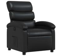 vidaXL Fauteuil Inclinable, Chaise de Relaxation avec Dossier, Siège avec Repose-pied, Fauteuil TV de Salon, Moderne, Noir 371713