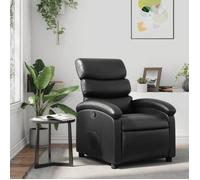vidaXL Fauteuil inclinable 371713 – Chaise relaxation moderne avec dossier et repose-pied, Noir