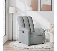 vidaXL Fauteuil inclinable 371727 – Chaise de relaxation avec repose-pied, gris clair tissu