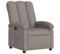 vidaXL Fauteuil Inclinable, Chaise de Relaxation avec Dossier, Siège avec Repose-Pied, Fauteuil TV de Salle de Séjour, Moderne, Taupe Tissu