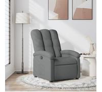 vidaXL Fauteuil Inclinable, Chaise de Relaxation avec Dossier, Siège avec Repose-pied, Fauteuil TV de Salon, Moderne, Gris 371728