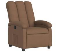 vidaXL Fauteuil Inclinable, Chaise de Relaxation avec Dossier, Siège avec Repose-pied, Fauteuil TV de Salon, Moderne, Marron 371731