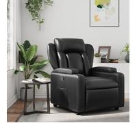 vidaXL Fauteuil inclinable 372427 Similicuir avec porte-gobelets, dossier et accoudoirs Noir
