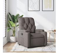 vidaXL Fauteuil inclinable avec porte-gobelets, dossier et accoudoirs — Tissu taupe