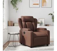 vidaXL Fauteuil inclinable 372429 – Chaise de relaxation avec porte-gobelets, similicuir marron