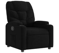 vidaXL Fauteuil inclinable 372443 – Porte-gobelets, dossier et accoudoirs, tissu noir