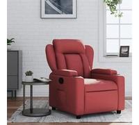 vidaXL Fauteuil inclinable Chaise de relaxation 372431 Porte-gobelets Dossier et accoudoirs Rouge