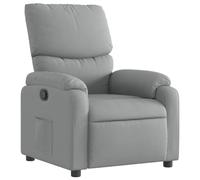 vidaXL Fauteuil Inclinable, Chaise de Relaxation avec Repose-Pieds, Siège avec Dossier et Accoudoirs Salle de Séjour, Moderne, Gris Clair Tissu