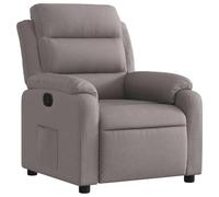 vidaXL Fauteuil Inclinable, Chaise de Relaxation avec Repose-Pieds, Siège avec Dossier et Accoudoirs Salle de Séjour, Moderne, Taupe Tissu