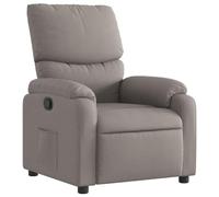 vidaXL Fauteuil Inclinable, Chaise de Relaxation avec Repose-Pieds, Siège avec Dossier et Accoudoirs Salle de Séjour, Moderne, Taupe Tissu