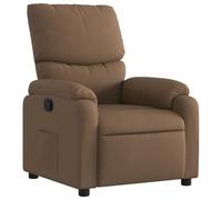 vidaXL Fauteuil Inclinable, Chaise de Relaxation avec Repose-Pieds, Siège avec Dossier et Accoudoirs Salle de Séjour, Moderne, Marron Tissu
