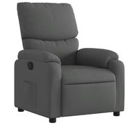 vidaXL Fauteuil Inclinable, Chaise de Relaxation avec Repose-Pieds, Siège avec Dossier et Accoudoirs Salle de Séjour, Moderne, Gris Foncé Tissu