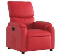 vidaXL Fauteuil Inclinable, Chaise de Relaxation avec Repose-Pieds, Siège avec Dossier et Accoudoirs Salle de Séjour, Moderne, Rouge Similicuir