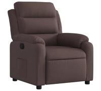 vidaXL Fauteuil Inclinable, Chaise de Relaxation avec Repose-Pieds, Siège avec Dossier et Accoudoirs Salle de Séjour, Moderne, Marron Foncé Tissu