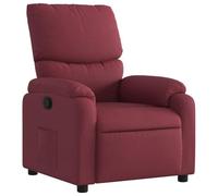 vidaXL Fauteuil Inclinable, Chaise de Relaxation avec Repose-Pieds, Siège avec Dossier et Accoudoirs Salle de Séjour, Moderne, Rouge Bordeaux Tissu