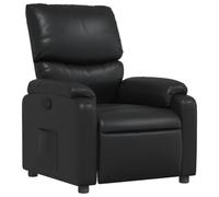 vidaXL Fauteuil inclinable de relaxation moderne avec repose-pieds et accoudoirs Noir similicuir