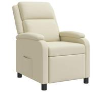 vidaXL Fauteuil inclinable Crème Simili Cuir