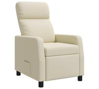 vidaXL Fauteuil inclinable Crème Simili Cuir